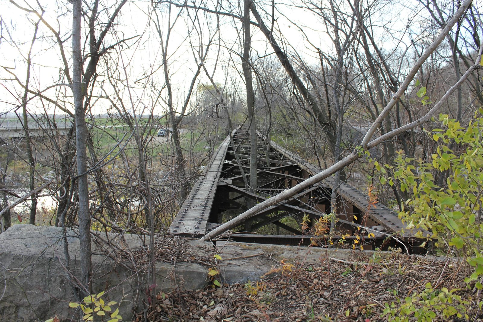 Looking west